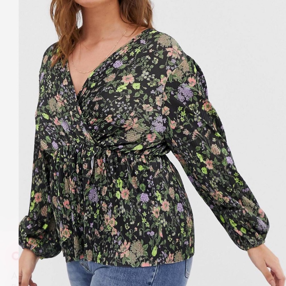 Asos Design a wrap style blouse